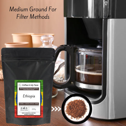 Ethiopian | Medium Roasted | Single Origin Coffee | 200g - Single Origin-Coffee In My Face LTD