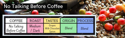 No Talking Before Coffee | Medium/Dark Roasted | Coffee Blend | 200g - Blend-Coffee In My Face LTD