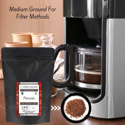 Peruvian | Medium / Dark Freshly Roasted | Single Origin Coffee | 200g - Single Origin-Coffee In My Face LTD